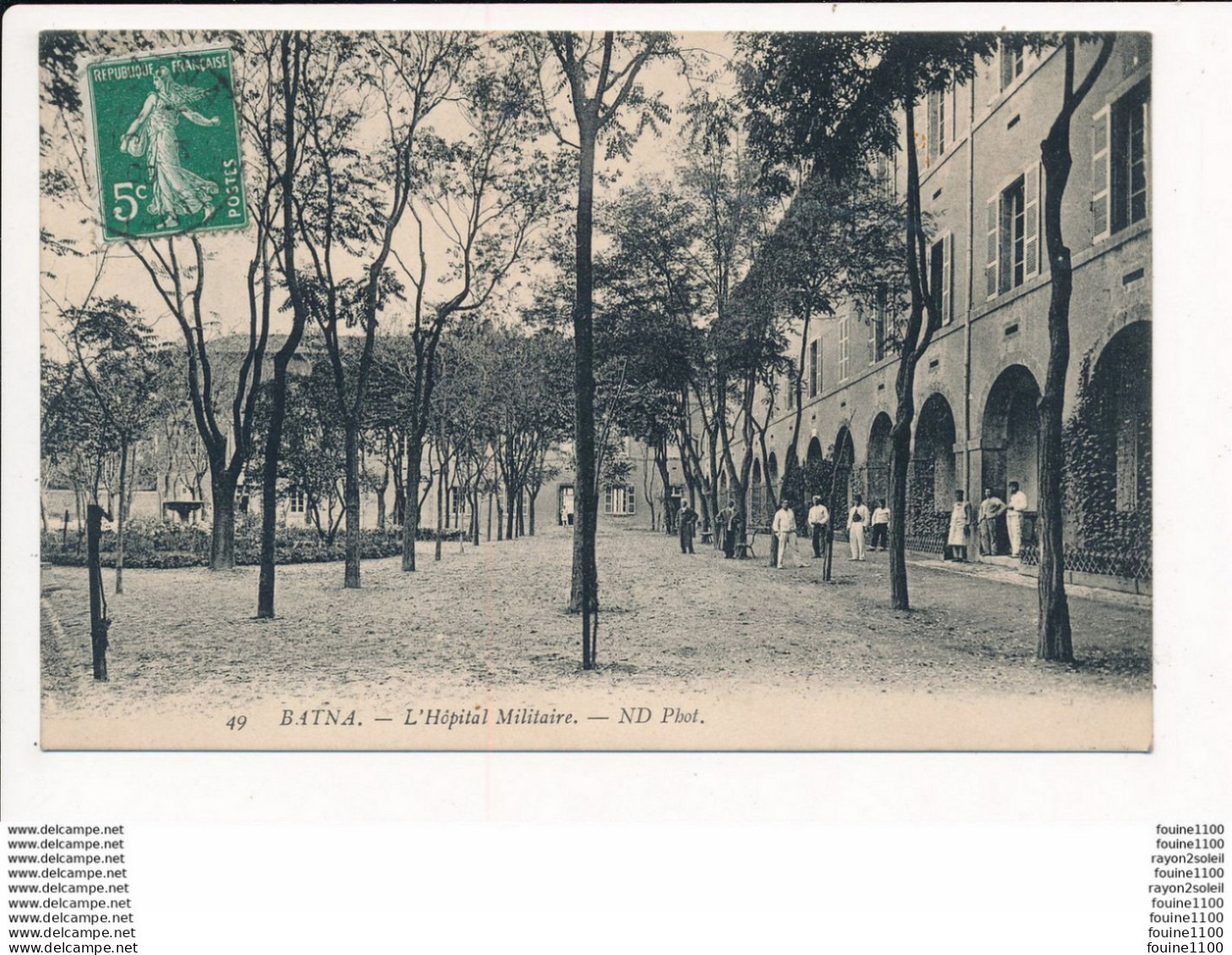 Carte De BATNA  L' Hôpital Militaire - Batna