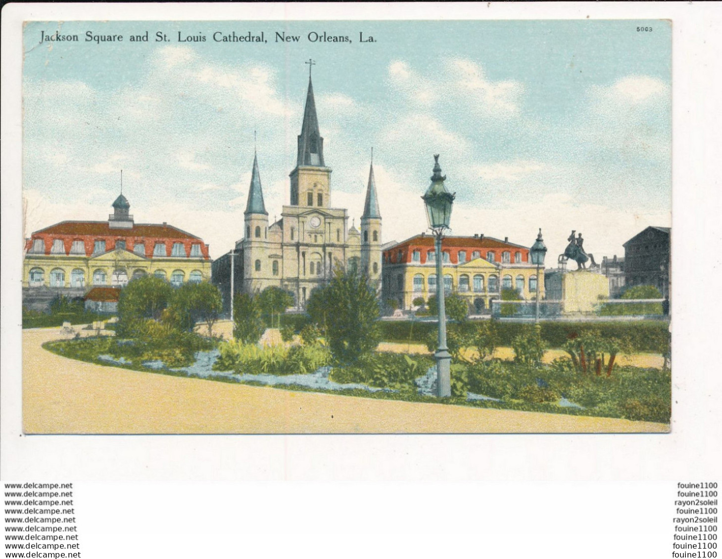 Carte De NEW ORLEANS La - Jackson Square And St Louis Cathédral - New Orleans
