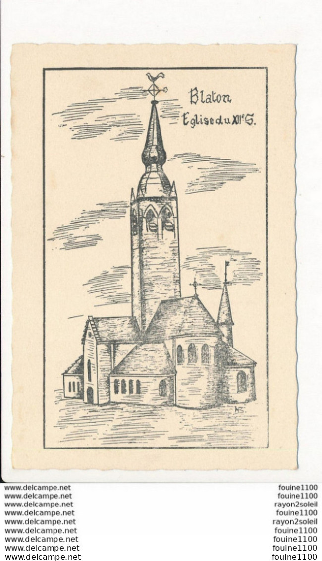 Carte De Blaton- Eglise Du XIIe S  ( Format C.P.A.) - Bernissart