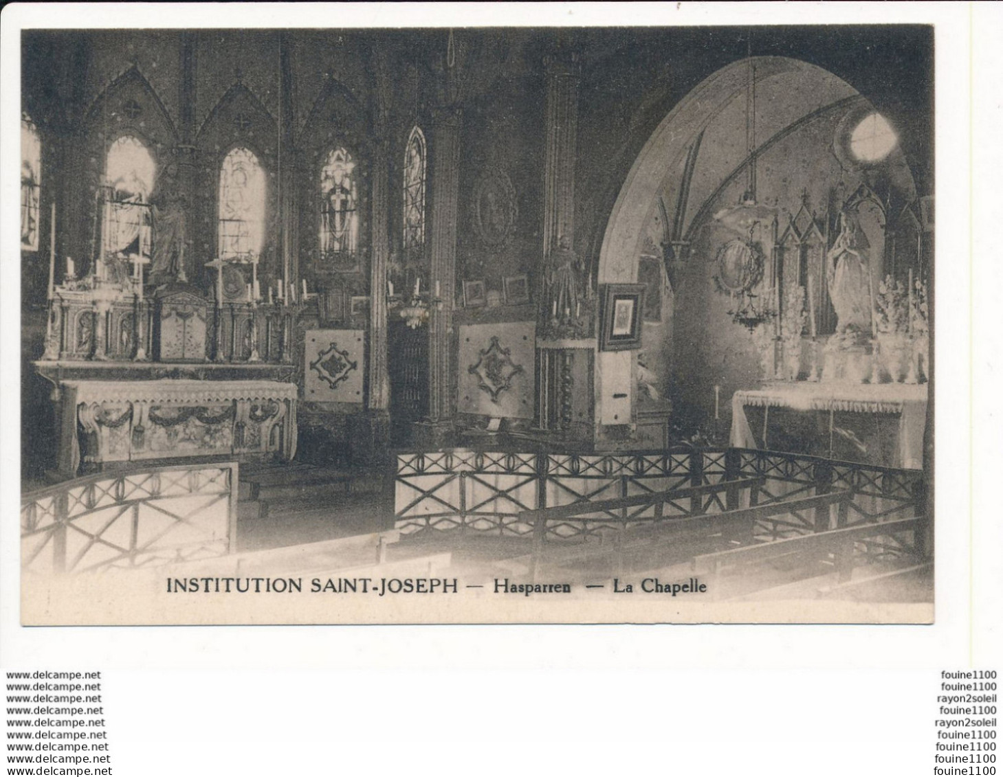 Carte De HASPARREN Institution Saint Joseph La Chapelle - Hasparren