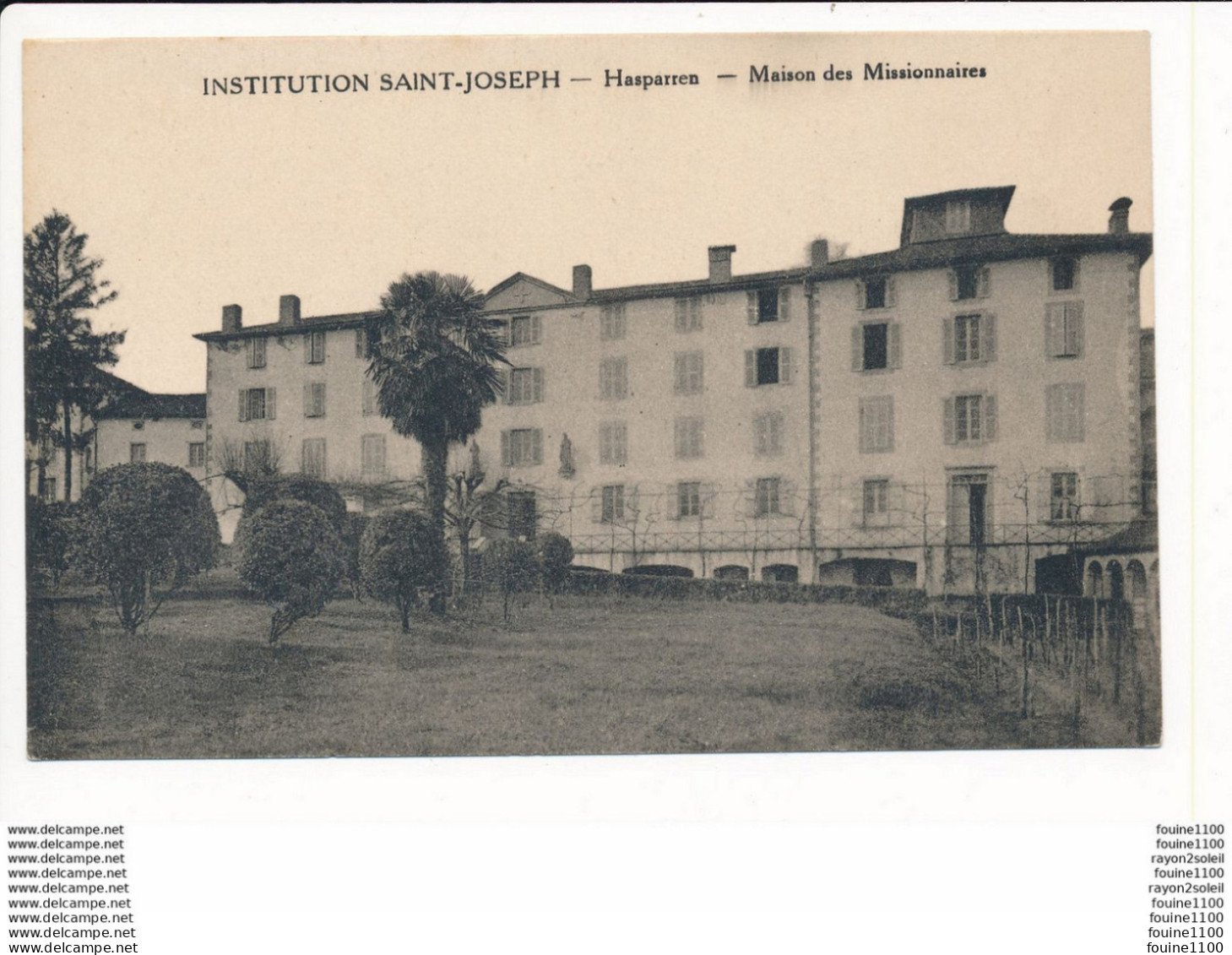 Carte De HASPARREN Institution Saint Joseph Maison Des Missionnaires - Hasparren