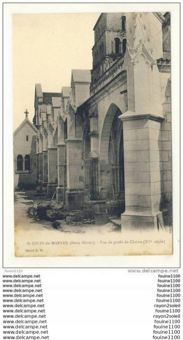 Carte De Saint Jouin De Marnes Vue De Profil Du Cloître - Saint Jouin De Marnes