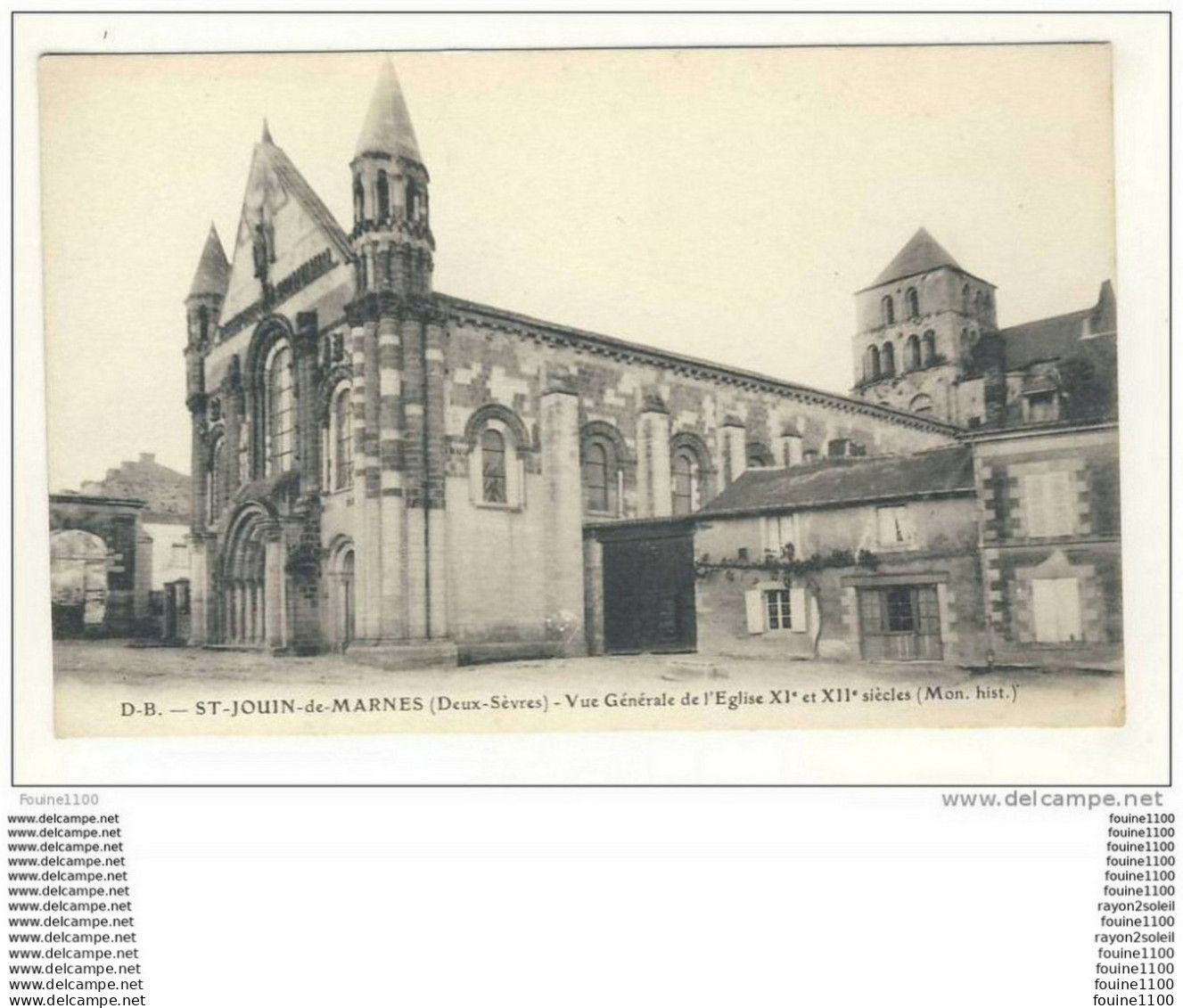 Carte De Saint Jouin De Marnes Vue Générale De L' église - Saint Jouin De Marnes