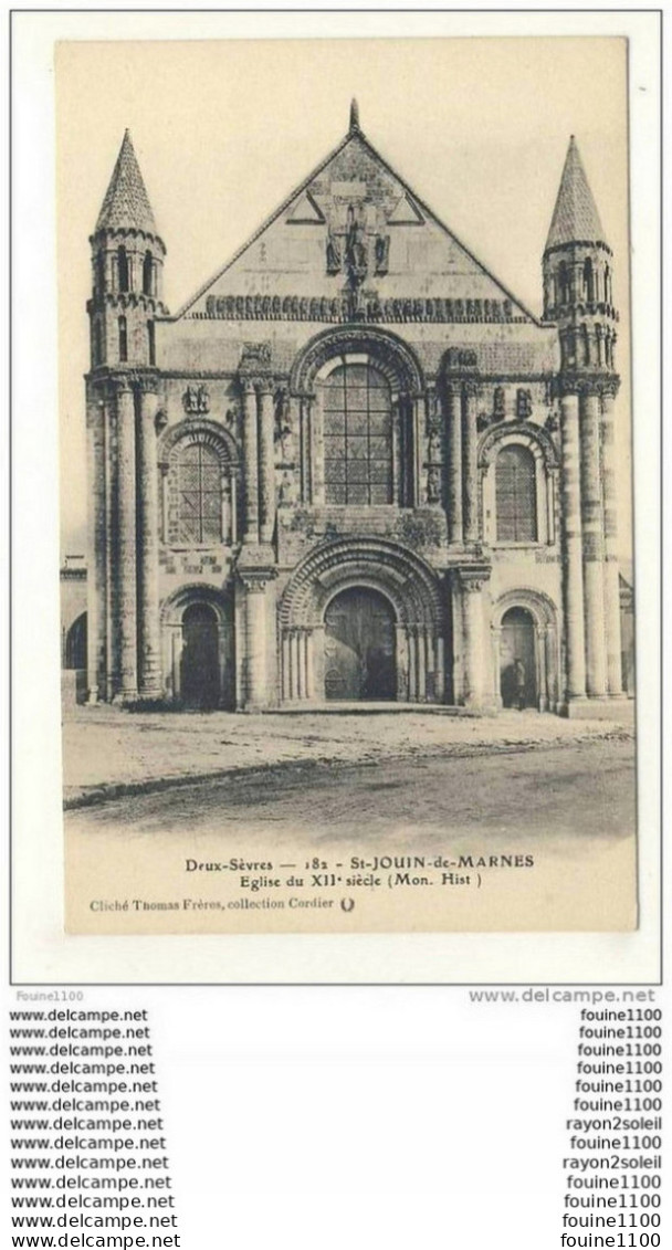 Carte De Saint Jouin De Marnes   église - Saint Jouin De Marnes