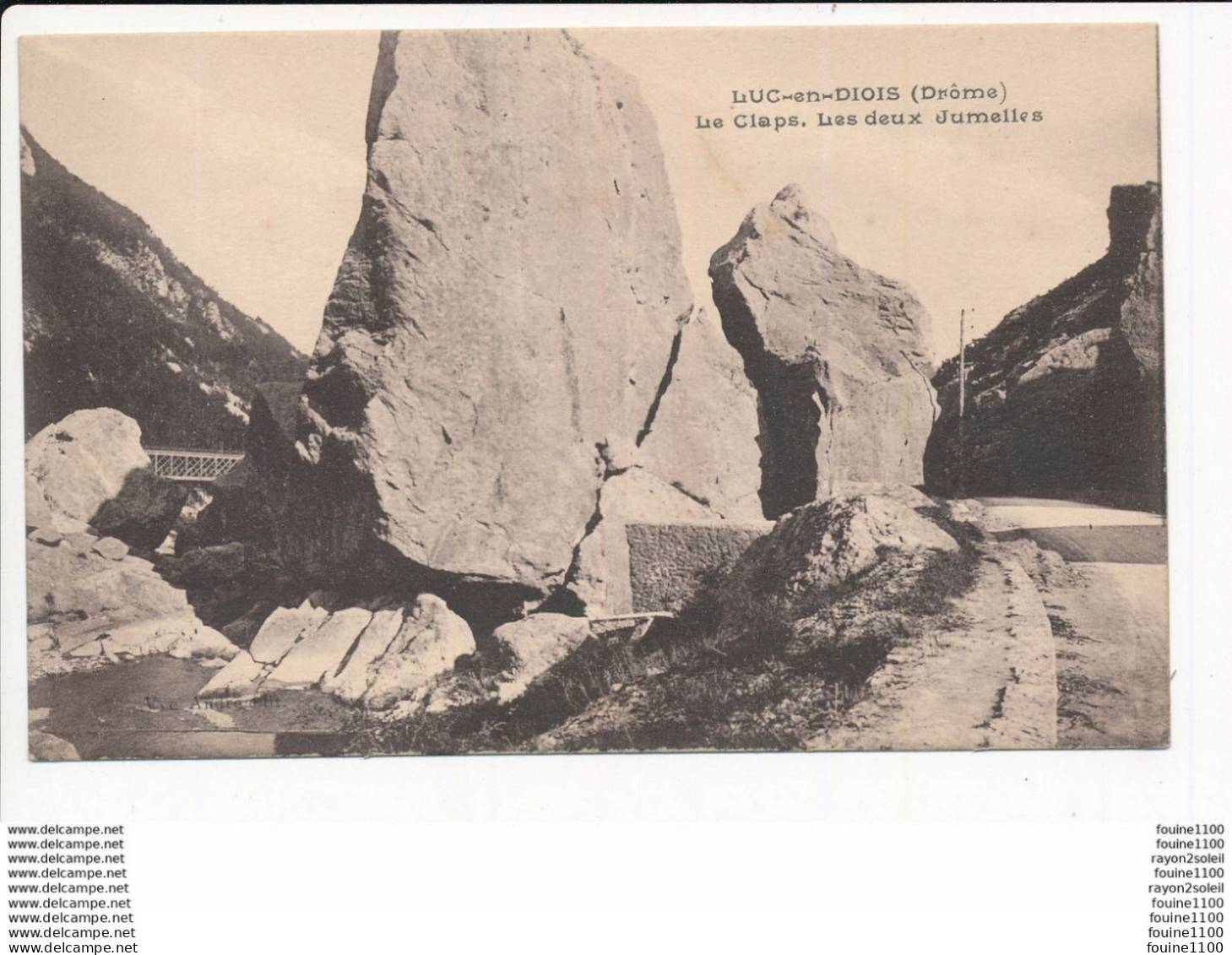 Carte De LUC EN DIOIS Le Claps Les 2 Jumelles ( Rochers ) ( Recto Verso ) - Luc-en-Diois