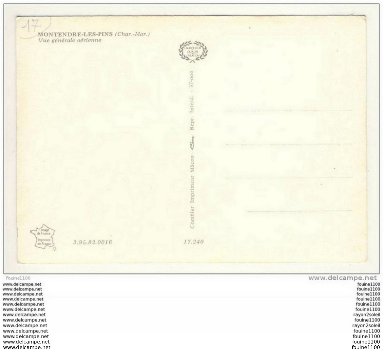 Carte Format 15 X 10,5  Montendre Les Pins   ( Recto Verso ) - Montendre