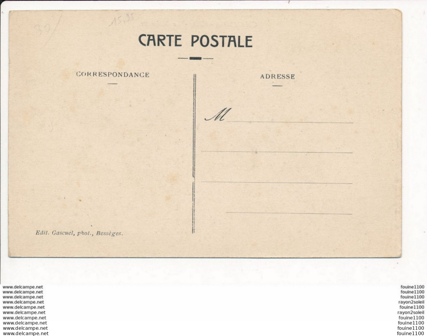 Carte De CHAMBORIGAUD La Rivièrette  ( Recto Verso ) - Chamborigaud