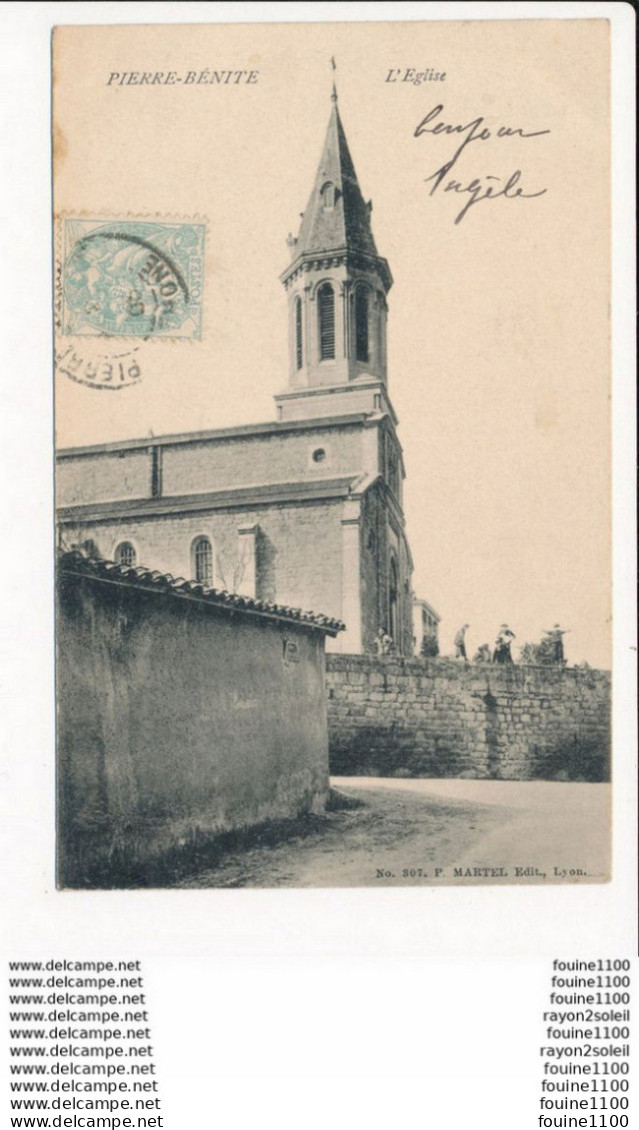 Carte De PIERRE BENITE  L' église  ( Recto Verso ) - Pierre Benite