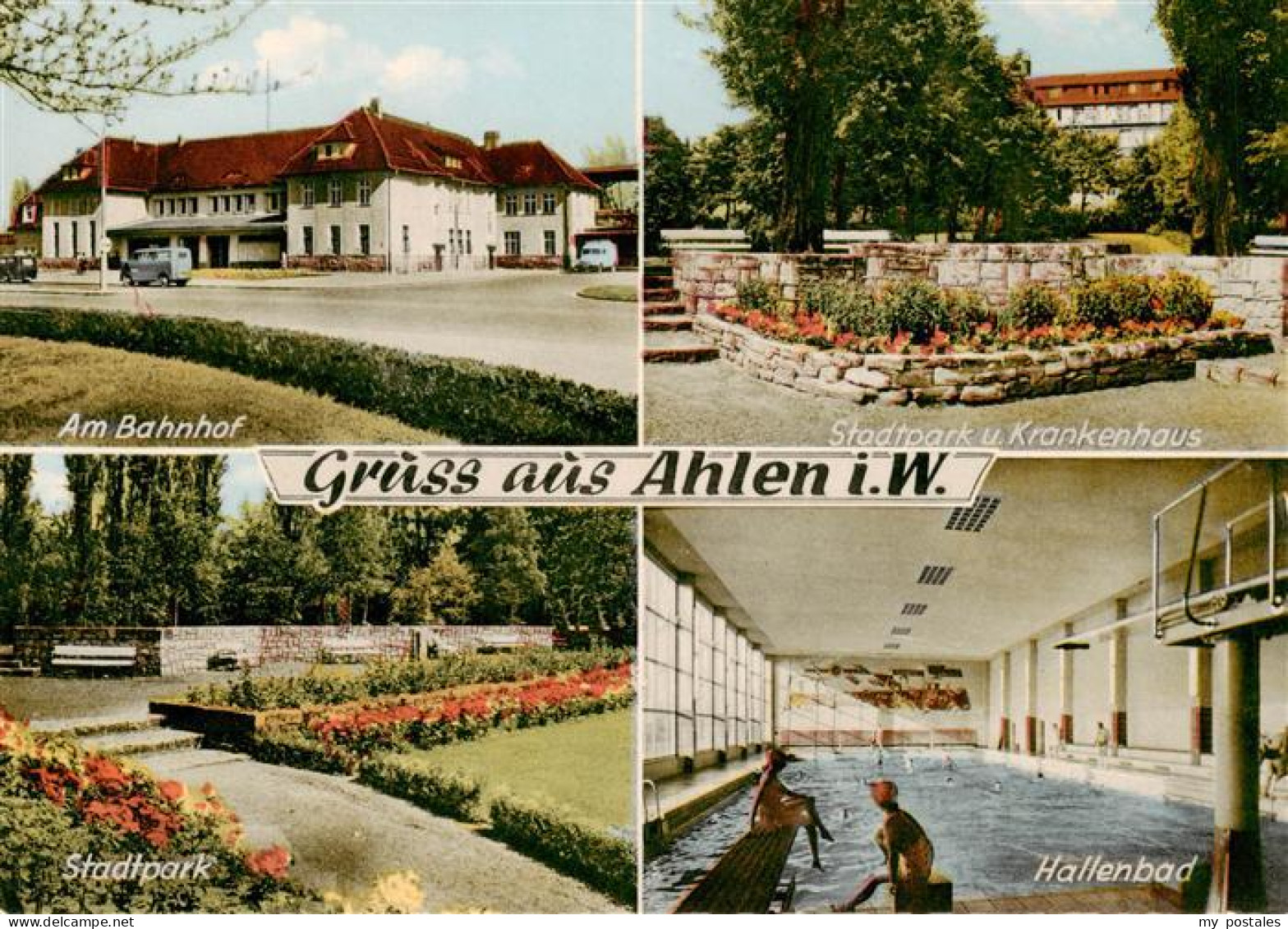 73901099 Ahlen Westfalen Bahnhof Stadtpark Krankenhaus Hallenbad Ahlen Westfalen - Ahlen