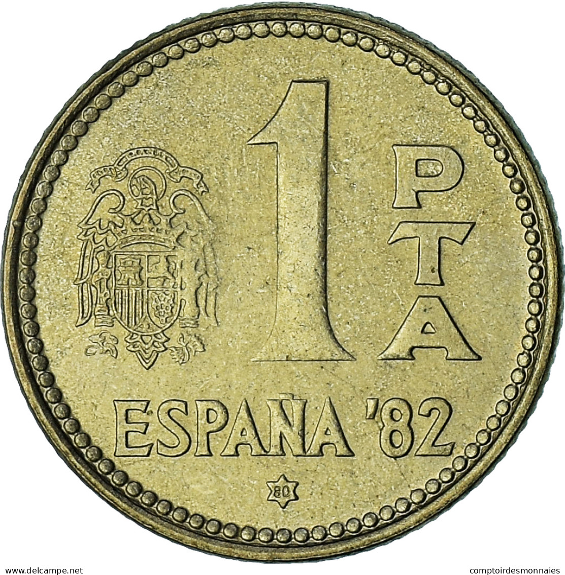 Espagne, Juan Carlos I, Peseta, 1980 (80), Madrid, SPL+, Bronze-Aluminium - 50 Céntimos