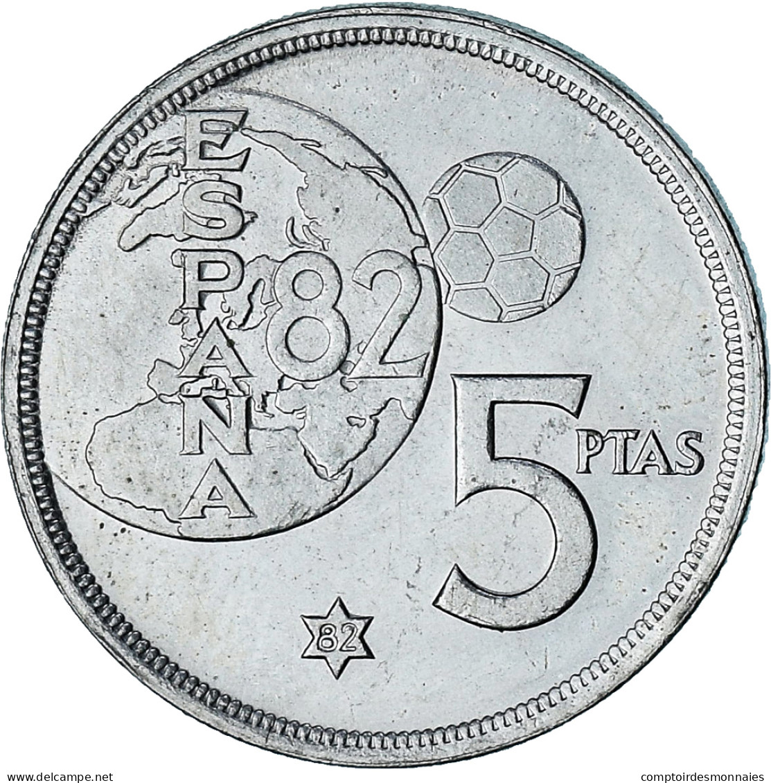 Espagne, Juan Carlos I, 5 Pesetas, 1980 (82), Madrid, SPL+, Du Cupronickel - 50 Centiem