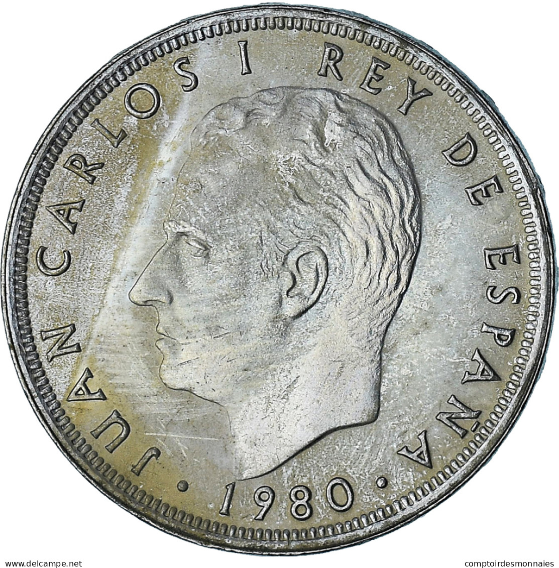 Espagne, Juan Carlos I, 25 Pesetas, 1980 (82), Madrid, SPL+, Du Cupronickel - 50 Céntimos