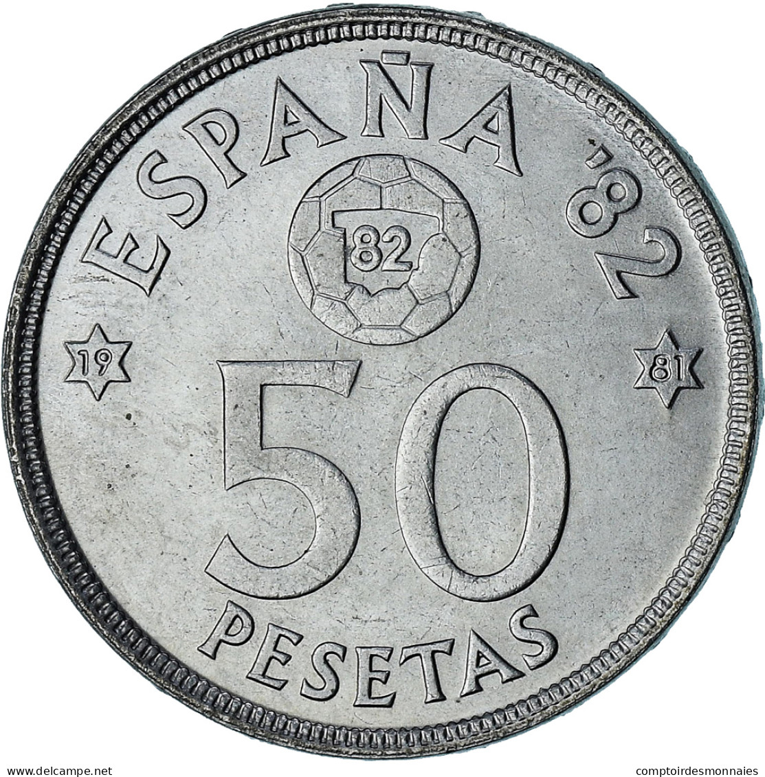 Espagne, Juan Carlos I, 50 Pesetas, 1980 (81), Madrid, SPL+, Du Cupronickel - 50 Centiem