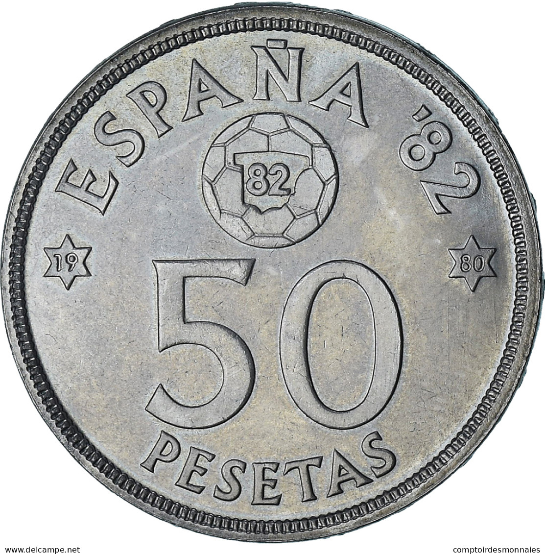 Espagne, Juan Carlos I, 50 Pesetas, 1980 (80), Madrid, SPL+, Du Cupronickel - 50 Centiem