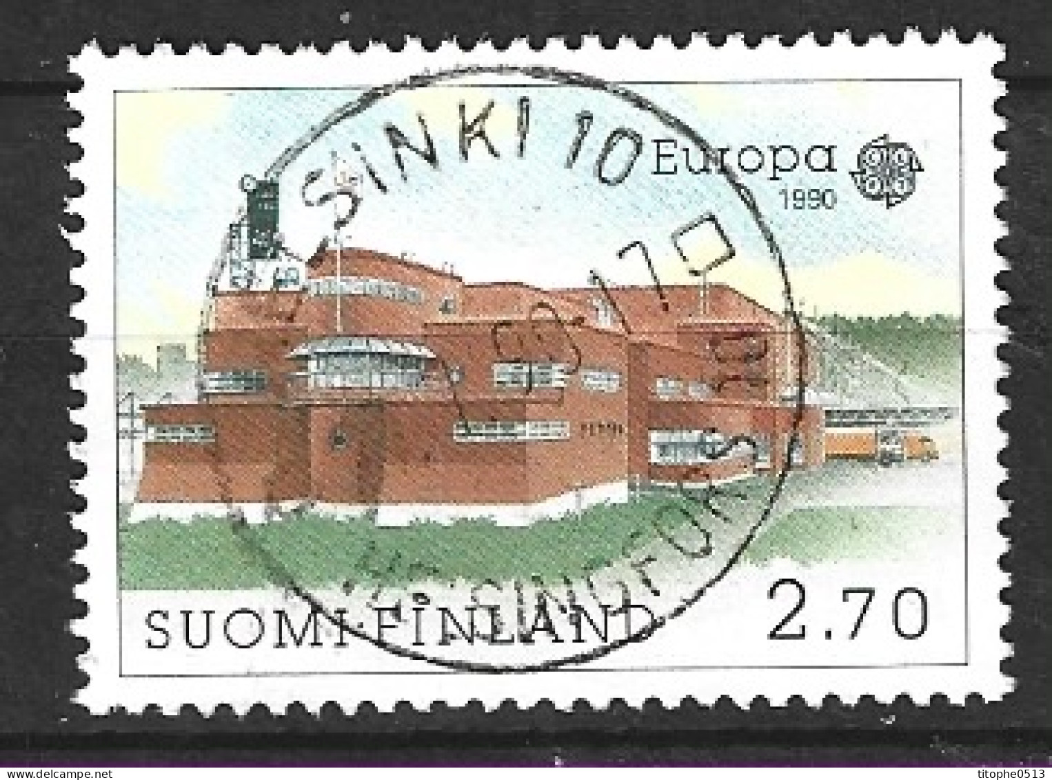 FINLANDE. N°1075 Oblitéré De 1990. Bâtiment Postal. - 1990