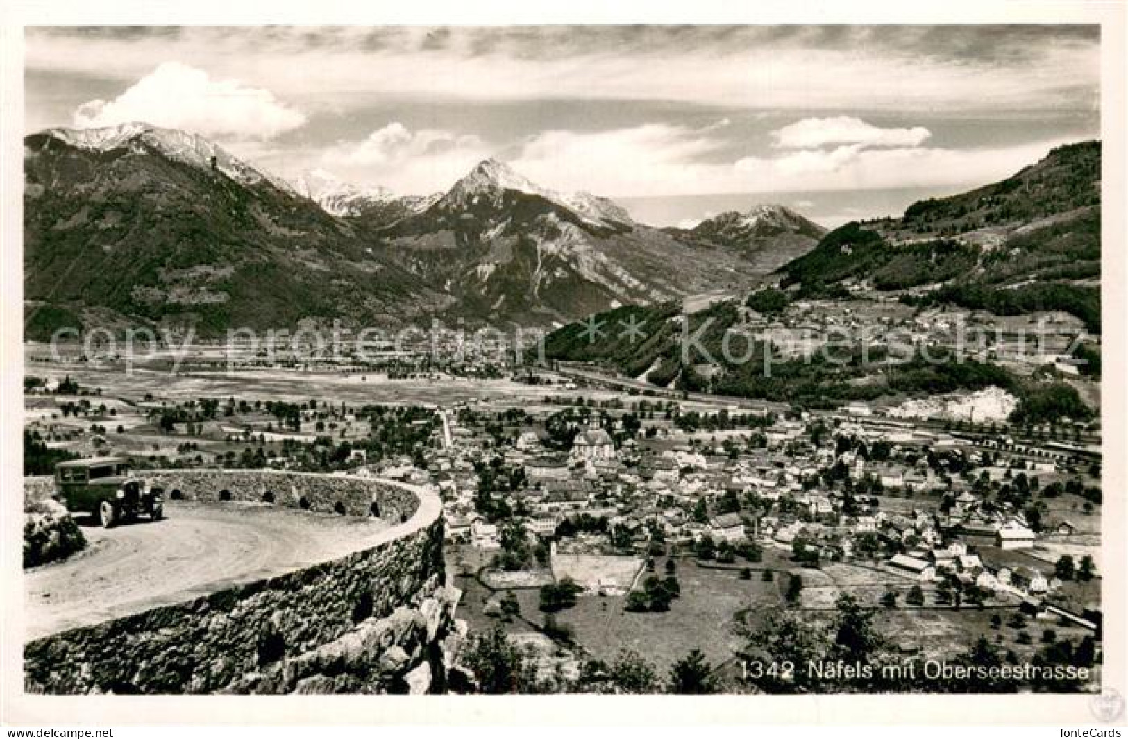 13738320 Naefels Panorama Mit Oberseestrasse Naefels - Andere & Zonder Classificatie