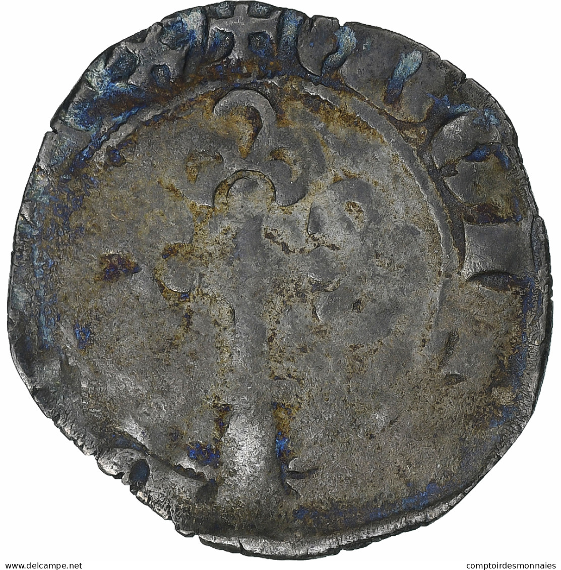 France, Philippe VI, Double Tournois, 1348-1350, 2nd Emission, TB, Billon - 1328-1350 Philippe VI Le Fortuné