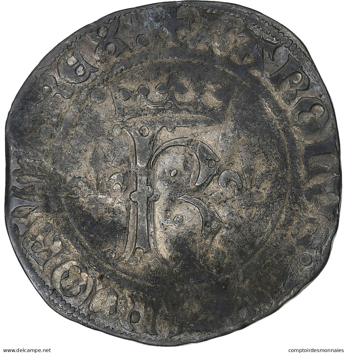 France, Charles VIII, Karolus, 1488-1498, Paris, TB+, Billon, Duplessy:593 - 1483-1498 Karel VIII