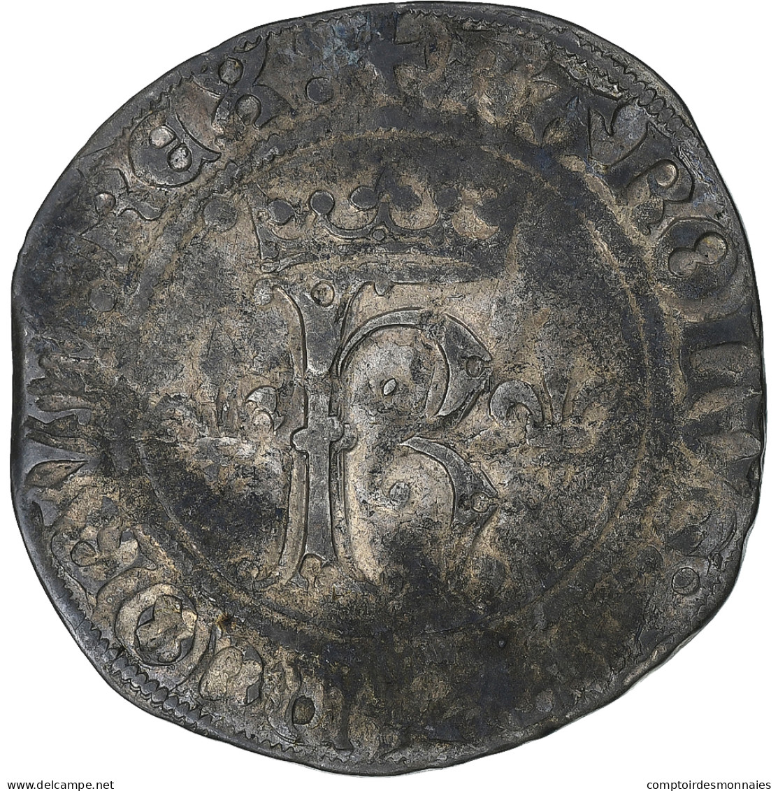 France, Charles VIII, Karolus, 1488-1498, Paris, TB+, Billon, Duplessy:593 - 1483-1498 Karl VIII. Der Freundliche