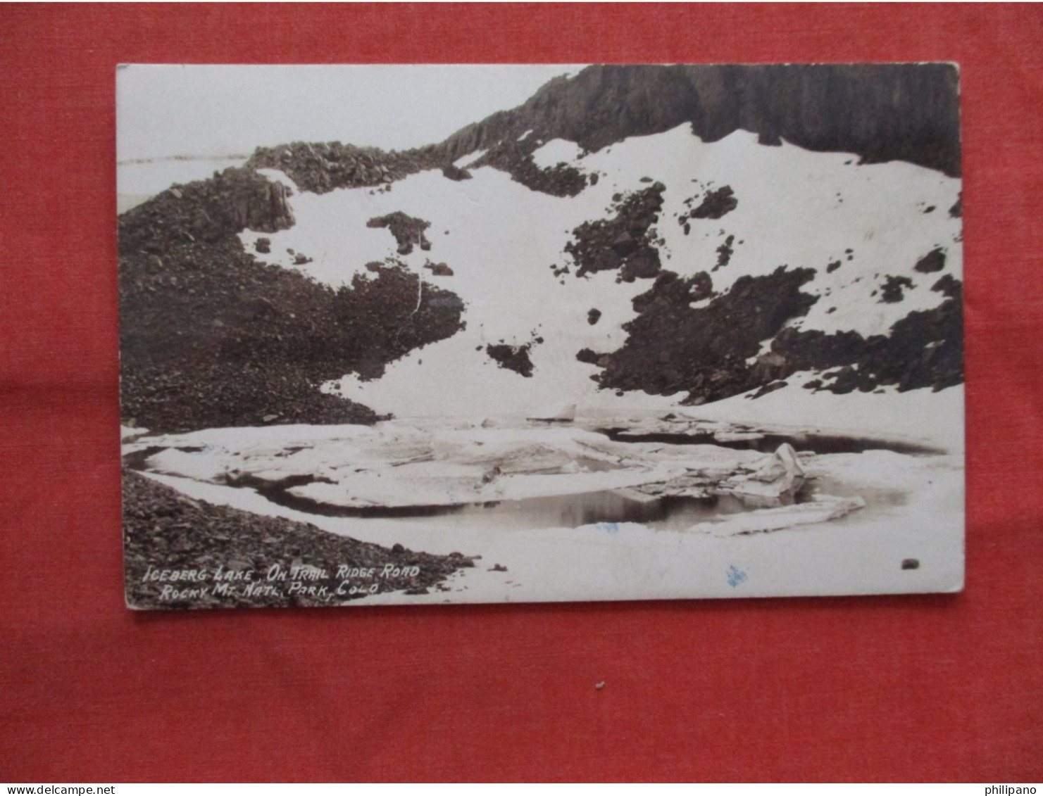 RPPC Iceberg Lake, Trail Ridge Rd, Rocky Mtn NP Colorado-   Ref 6269 - Altri & Non Classificati