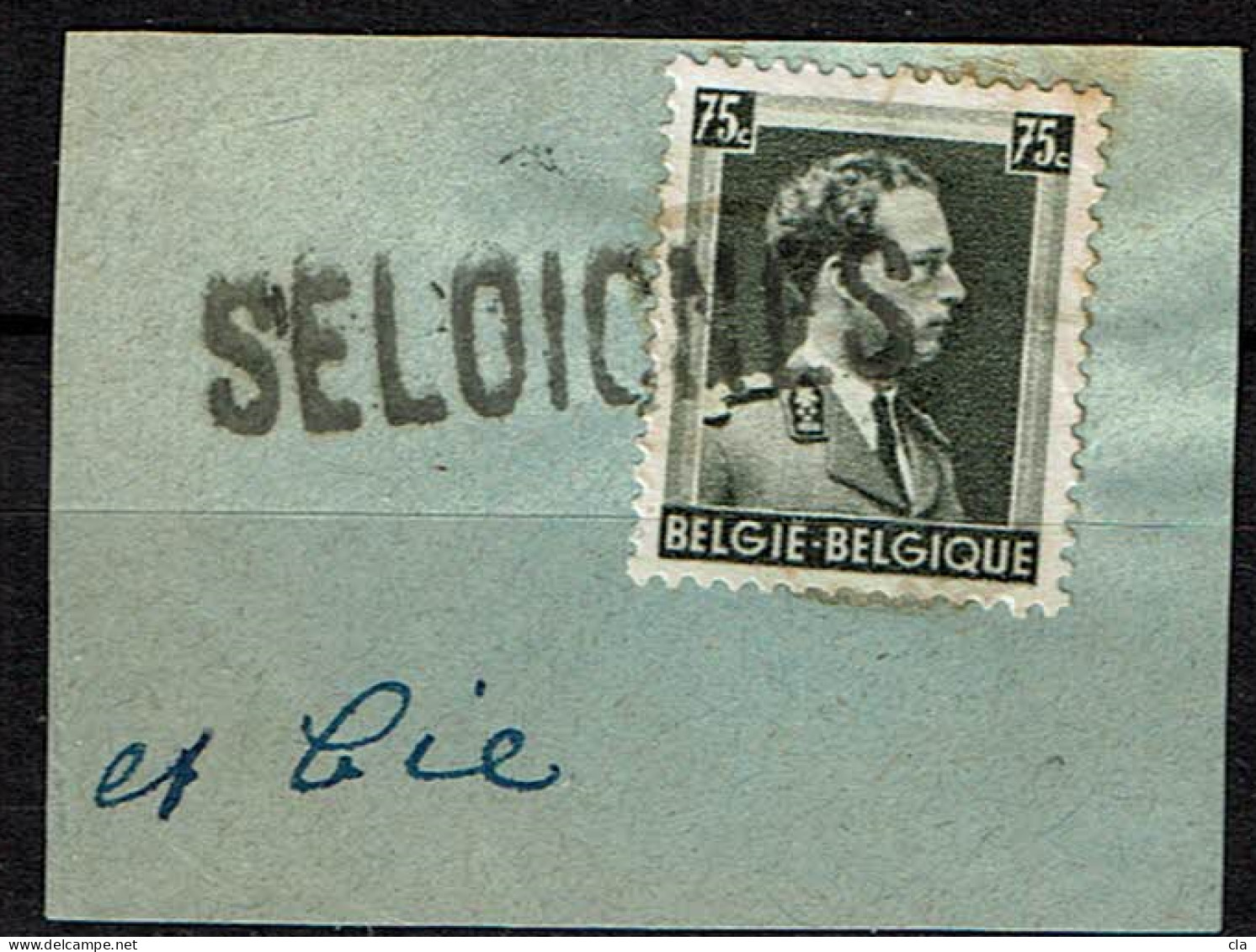 480  Obl  Griffe Seloignes - 1936-1957 Collar Abierto