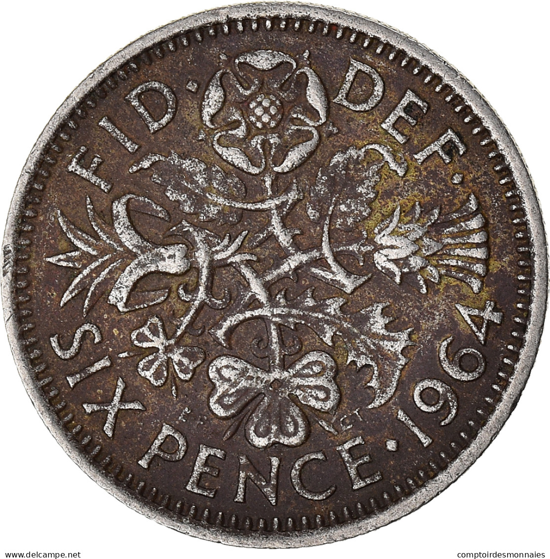Monnaie, Grande-Bretagne, 6 Pence, 1964 - H. 6 Pence