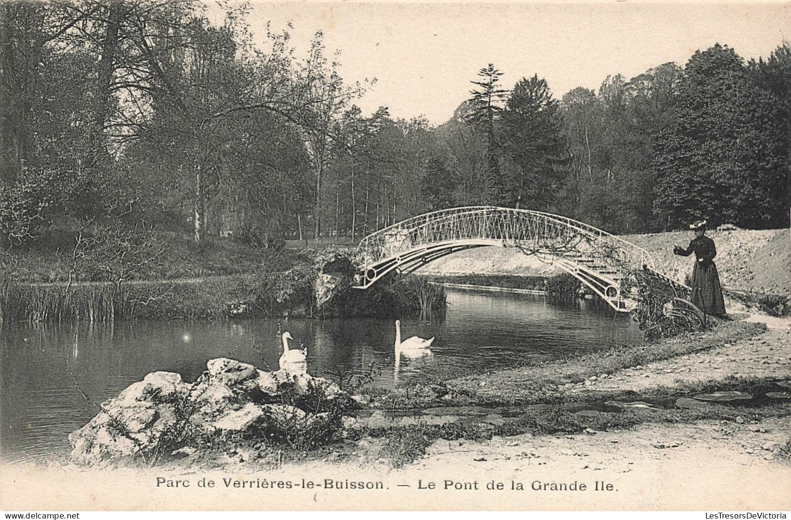 FRANCE - Parc De Verrière Le Buisson - Le Pont De La Grande Ile - Carte Postale Ancienne - Verrieres Le Buisson