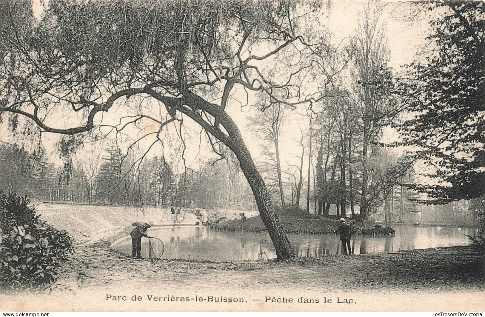 FRANCE - Parc De Verrière Le Buisson - Pêche Dans Le Lac - Carte Postale Ancienne - Verrieres Le Buisson