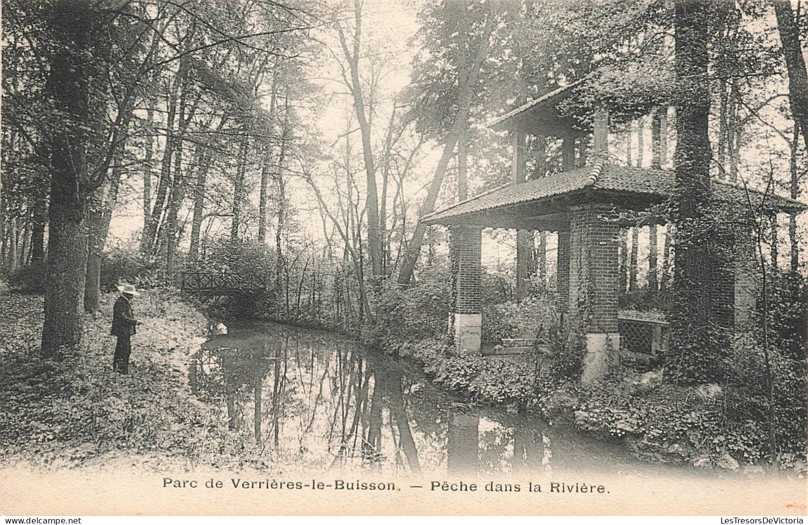 FRANCE - Parc De Verrière Le Buisson - Pêche Dans La Rivière - Carte Postale Ancienne - Verrieres Le Buisson