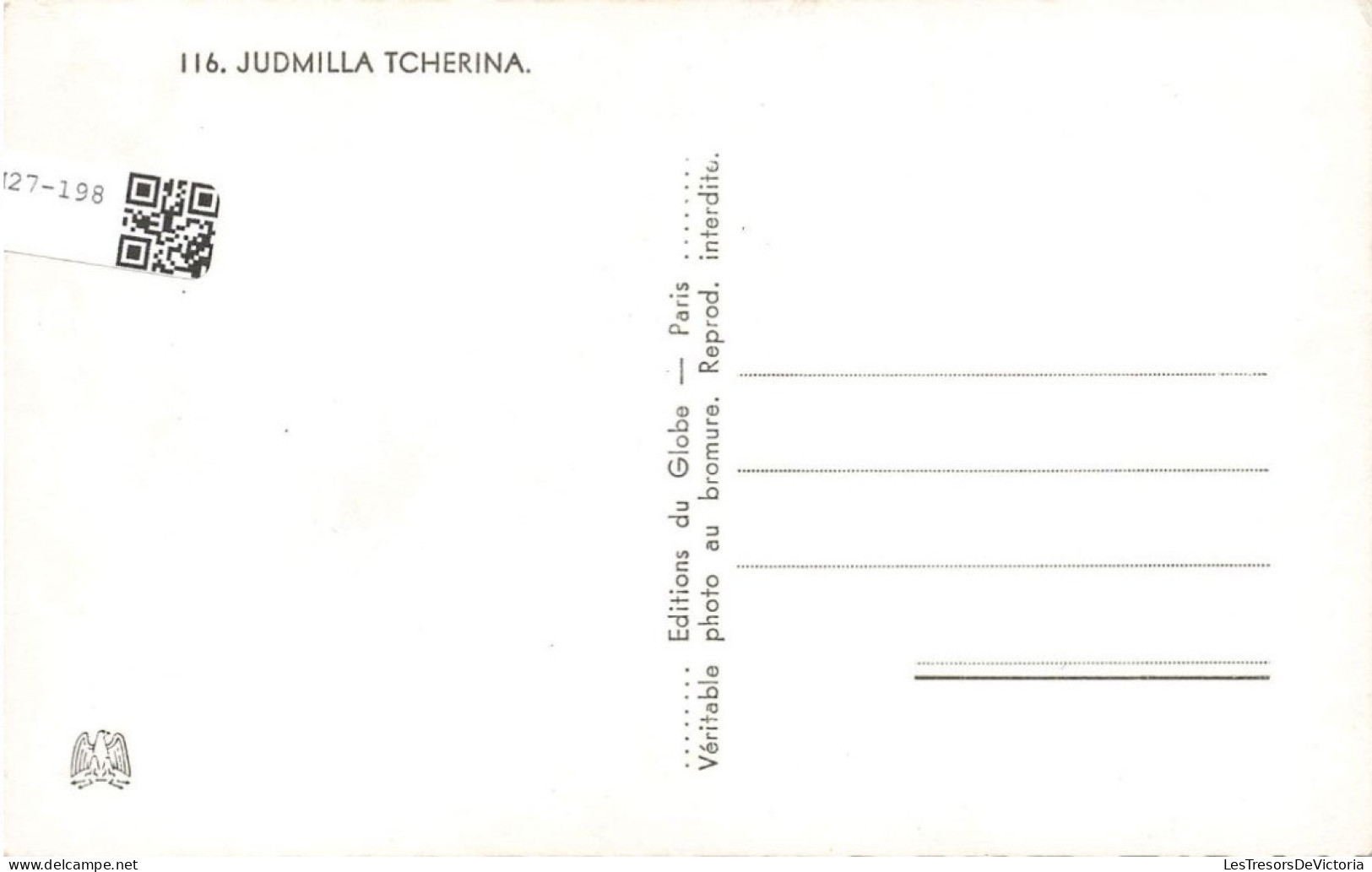 CELEBRITE -  Ludmila Tcherina - Danseuse Française - Carte Postale - Femmes Célèbres