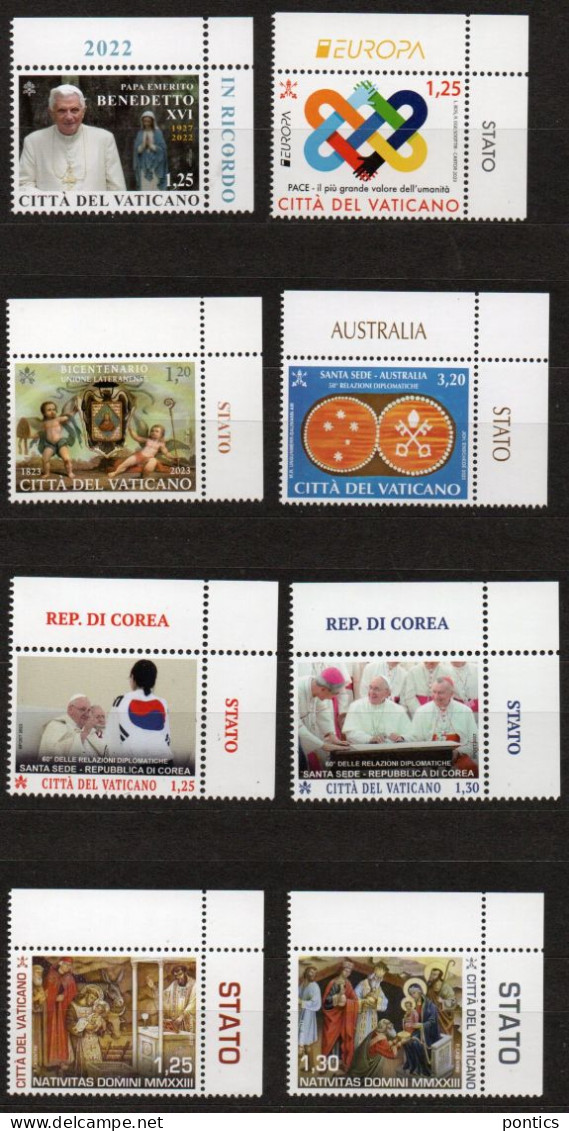 2023 - VATICANO - AGC - ANNATA - 24 VALORI - 6 BF- 1 LIBRETTO - INVIO GRATUITO ** - Unused Stamps