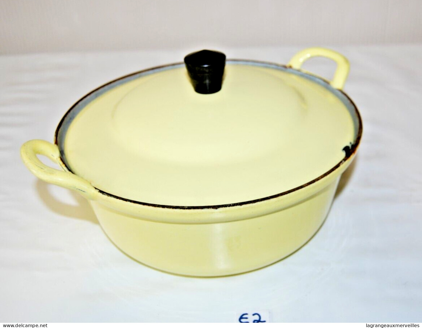 E2 Ancienne Cocotte Minute - Casserole - Vintage Jaune - Portate