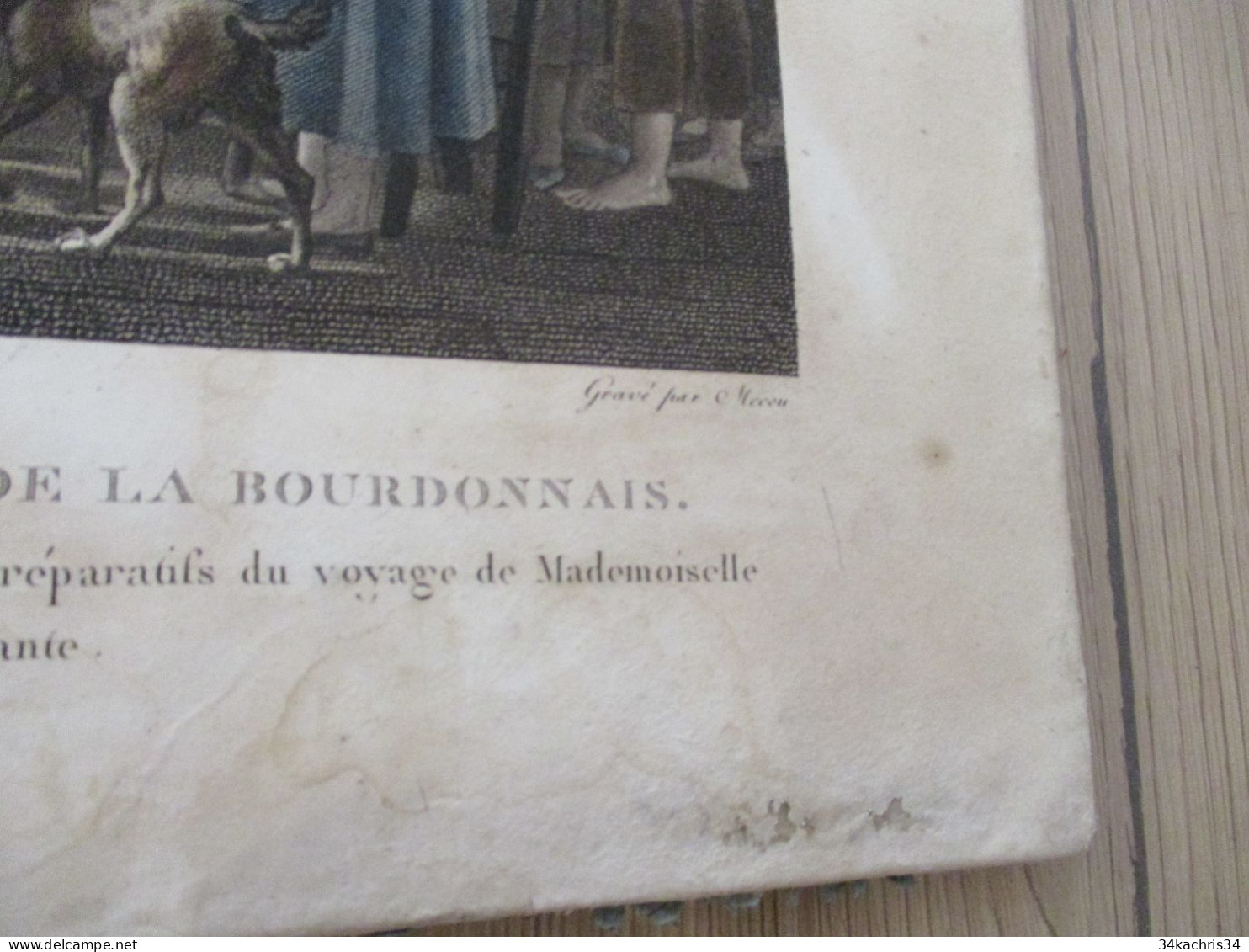M45 24.5 X 30 La Bourdonnais Cie Des Indes Par Gérard Gravé Par Mecou Couleur Arrivée Esclaves En L'état - Colecciones & Series