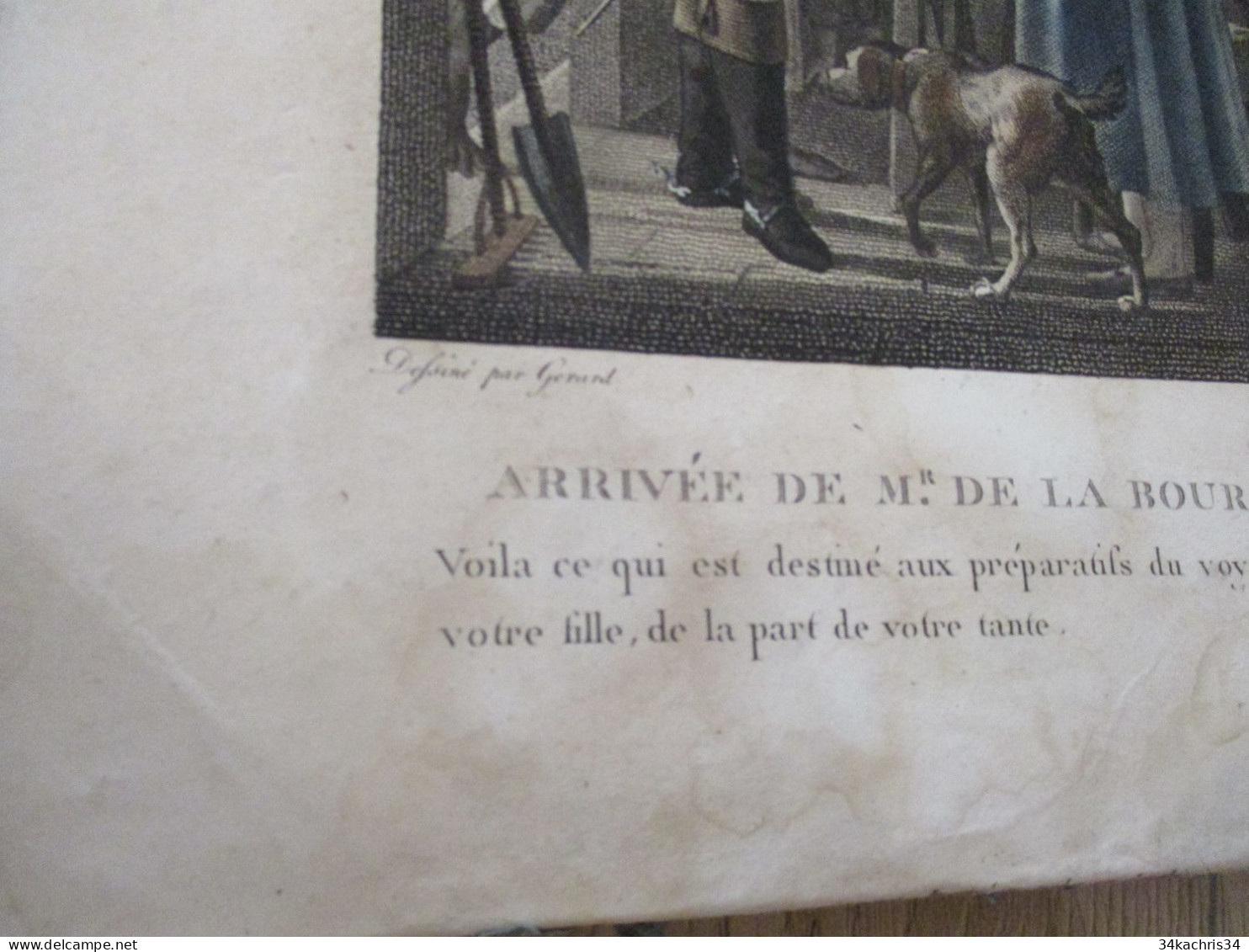 M45 24.5 X 30 La Bourdonnais Cie Des Indes Par Gérard Gravé Par Mecou Couleur Arrivée Esclaves En L'état - Collections, Lots & Séries
