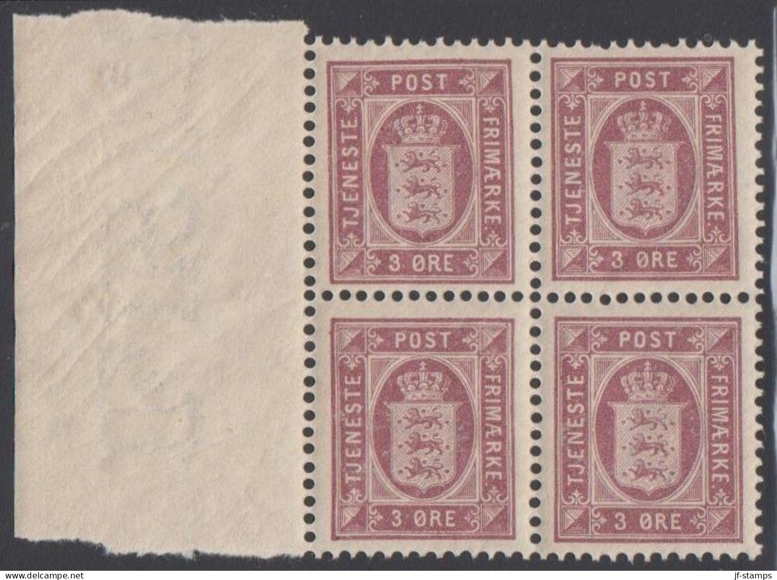 1906. DANMARK. Official. 3 ØRE TJENESTEFRIMÆRKE Watermark New Crown Perf 12½. Never Hinged... (Michel Di 4ZB) - JF538528 - Dienstzegels