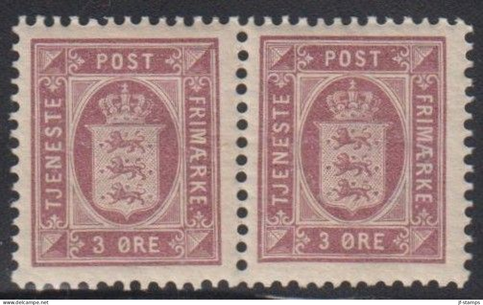 1906. DANMARK. Official. 3 ØRE TJENESTEFRIMÆRKE Watermark New Crown Perf 12½. Never Hinged... (Michel Di 4ZB) - JF538531 - Servizio