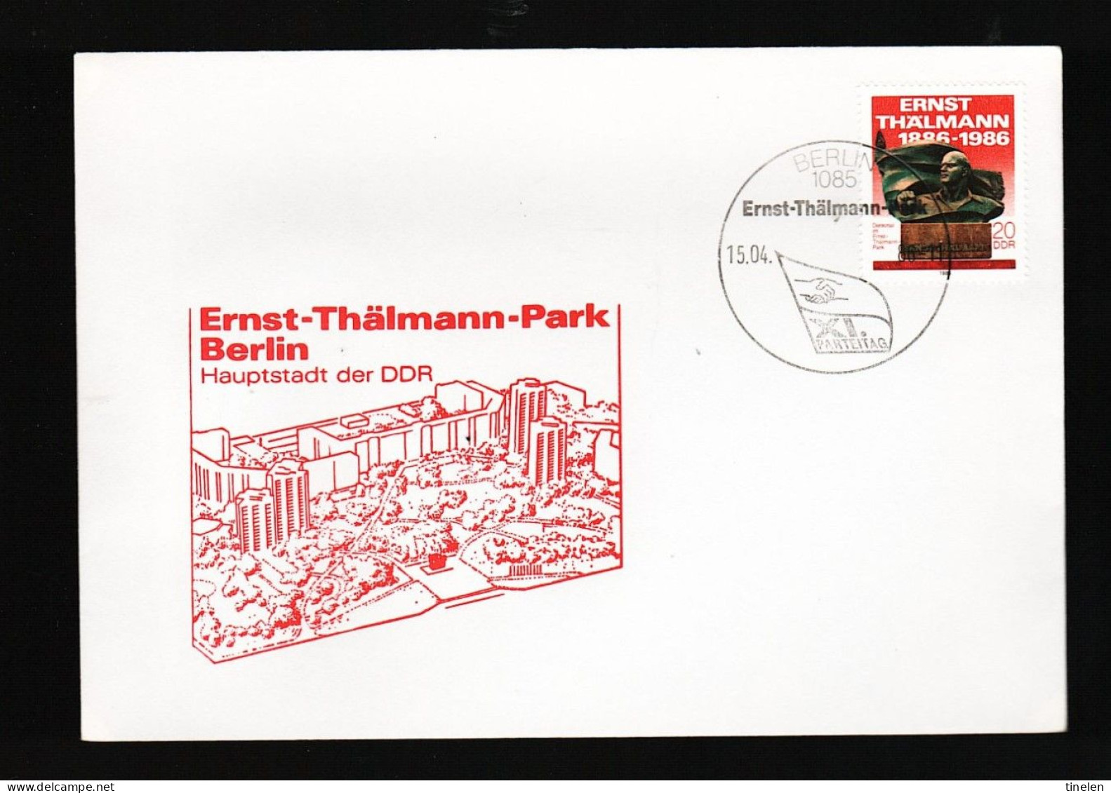 DDR - 15 4 1986 Fdc Ernst Thalmann Park Berlin - 1981-1990