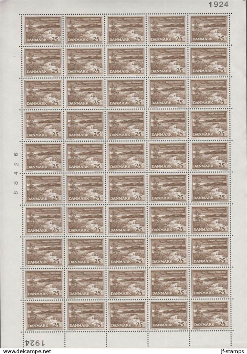 1964. DANMARK. 25 ØRE DANSK FREDNING KARUP Å In Never Hinged Sheet (50 Stamps) With Margin N... (Michel 425x) - JF538688 - Briefe U. Dokumente