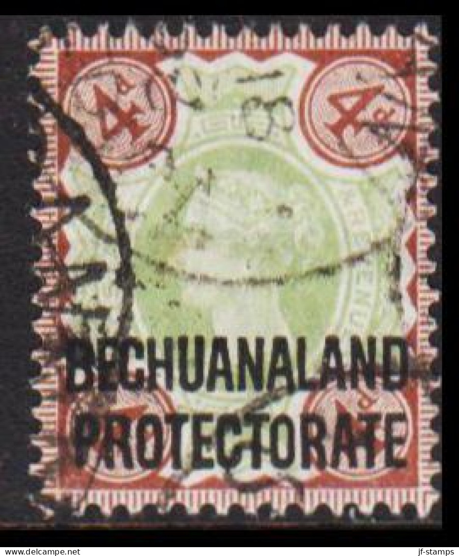 1897. BECHUANALAND. BECHUANALAND PROTECTORATE Overprint On 4 D. Victoria.  (MICHEL 50) - JF538760 - 1885-1964 Protectorat Du Bechuanaland