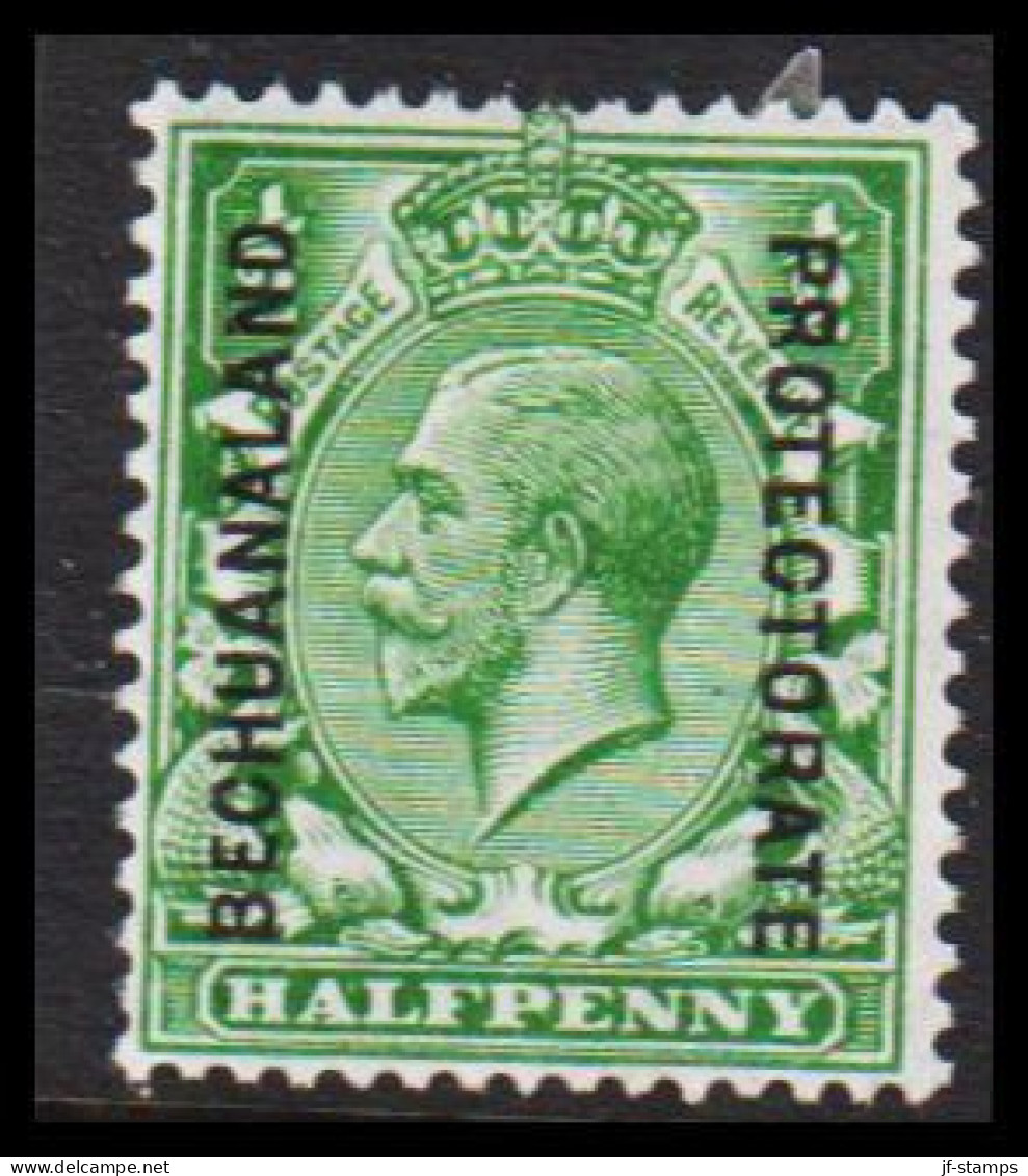 1913-1920. BECHUANALAND. BECHUANALAND PROTECTORATE Overprint On HALF PENNY Georg V. Hinged.  (MICHEL 60) - JF538780 - 1885-1964 Protectoraat Van Bechuanaland