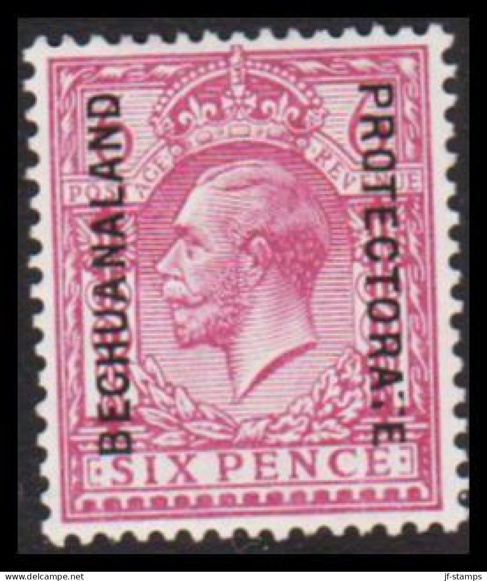 1913-1920. BECHUANALAND. BECHUANALAND PROTECTORATE Overprint On SIX PENCE Georg V. Hinged.  (MICHEL 67) - JF538786 - 1885-1964 Protectoraat Van Bechuanaland