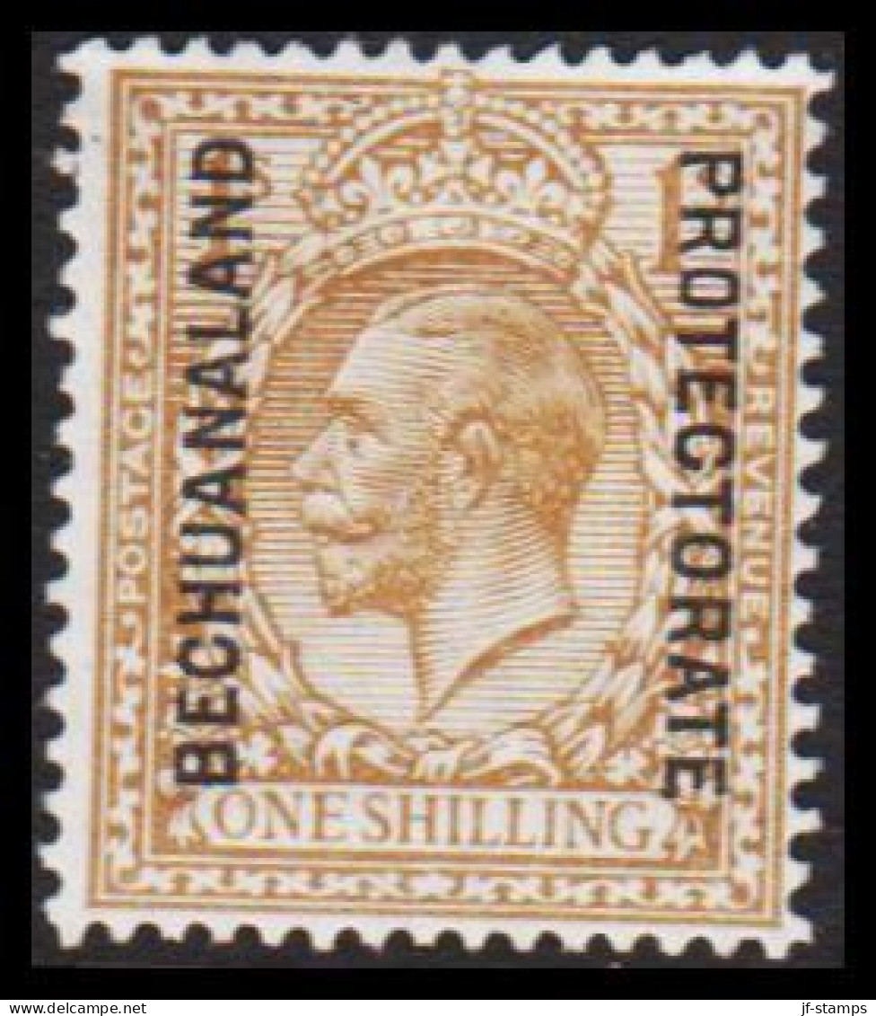 1913-1920. BECHUANALAND. BECHUANALAND PROTECTORATE Overprint On ONE SHILLING Georg V. Hinged.  (MICHEL 68) - JF538787 - 1885-1964 Bechuanaland Protectorate