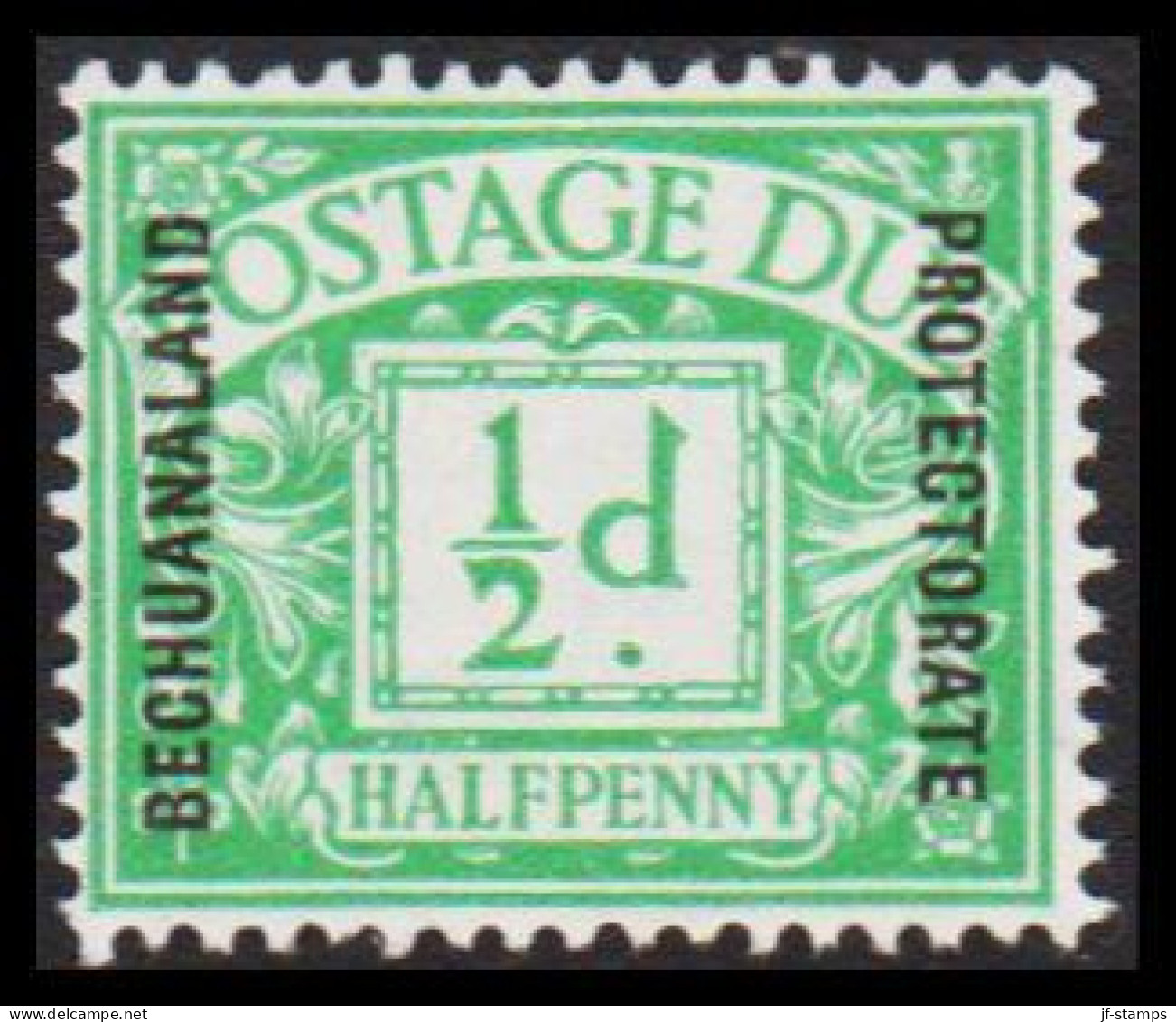 1926. BECHUANALAND PROTECTORATE. POSTAGE DUE ½ D Hinged (MICHEL Porto 1) - JF538790 - 1885-1964 Bechuanaland Protettorato