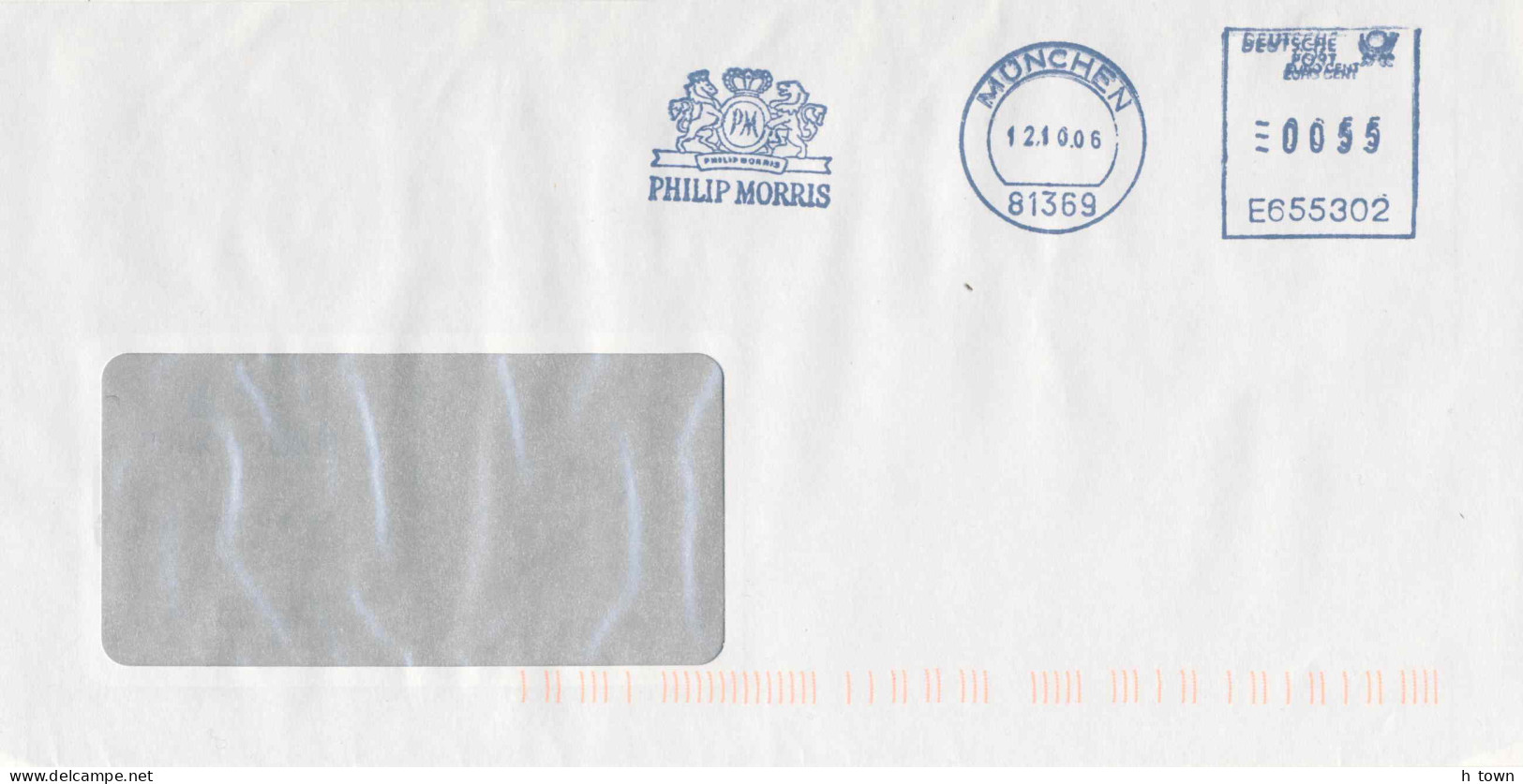 926  Tabac: Ema D'Allemagne, 2006 - Philip Morris Meter Stamp From Germany. Tobacco - Droga