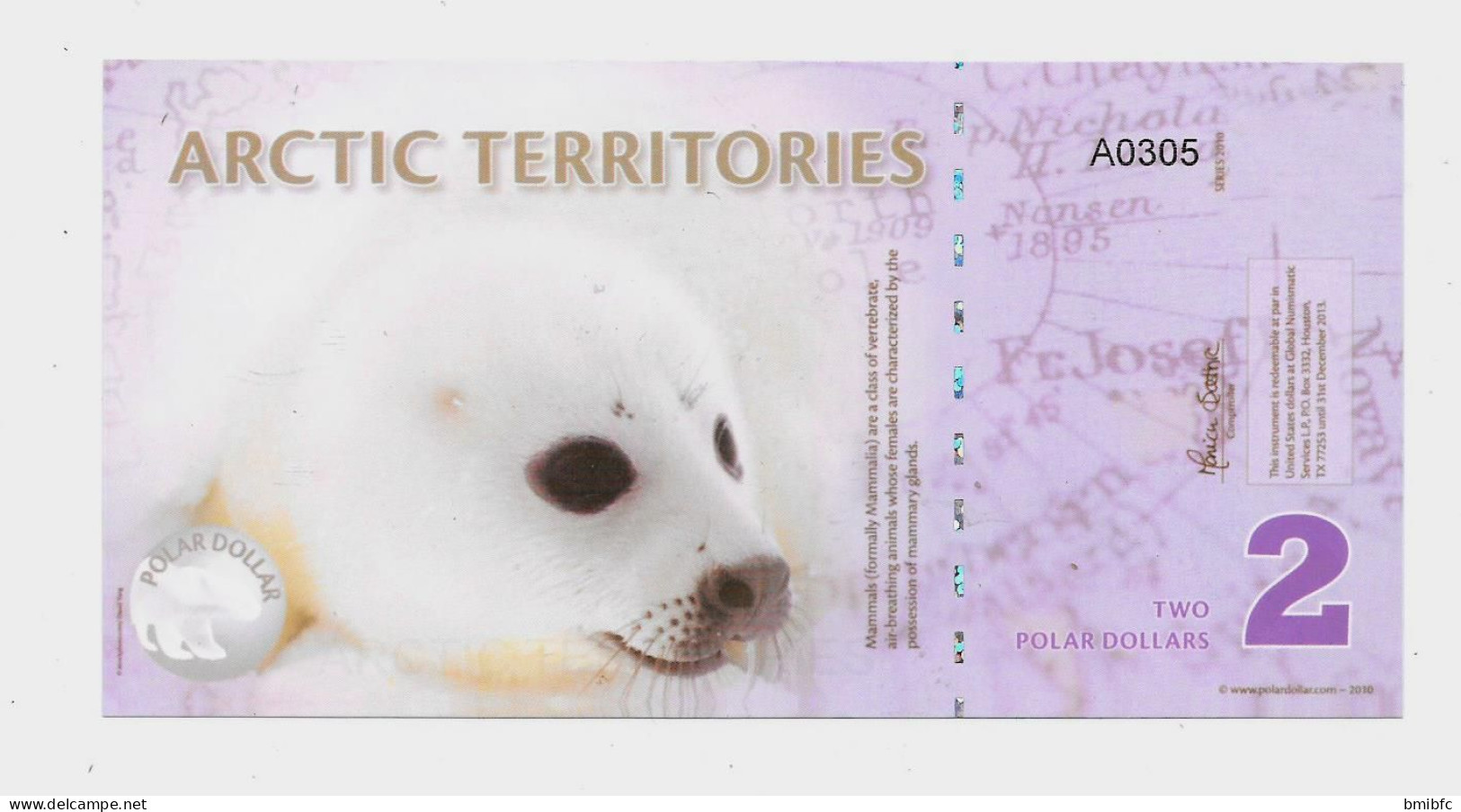 ARTIC TERRITORIES - TWO POLAR DOLLARS  A0305 - 2013 - Sonstige – Amerika