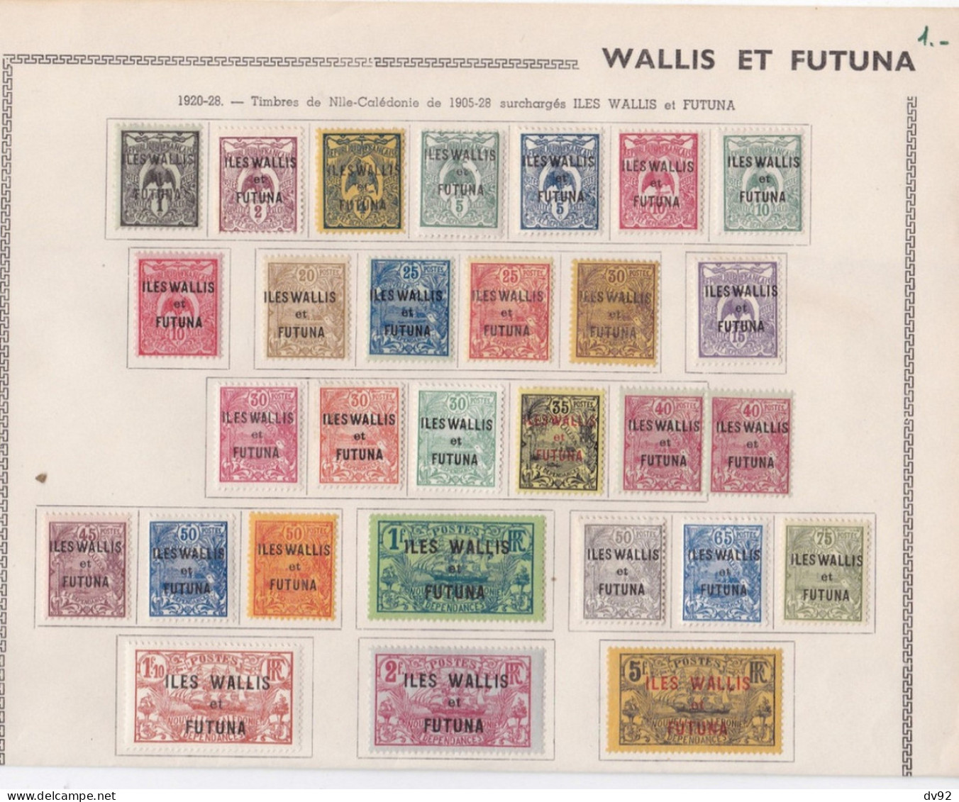 WALLIS ET FUTUNA N° 1/25 - Unused Stamps