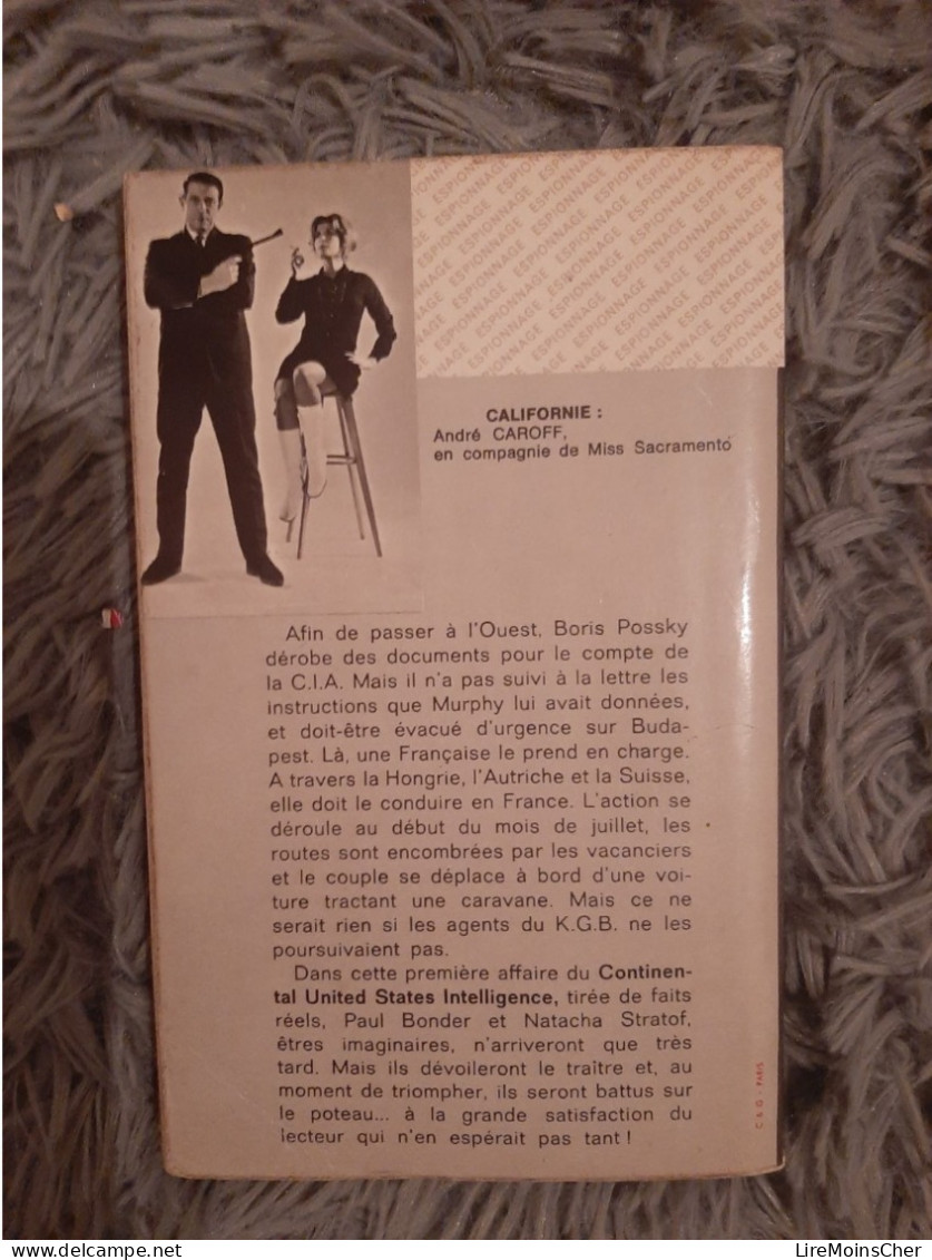 ANDRE CAROFF / BONDER GRILLE LE STOP / FLEUVE NOIR ESPIONNAGE N° 1017 1973 - Sin Clasificación