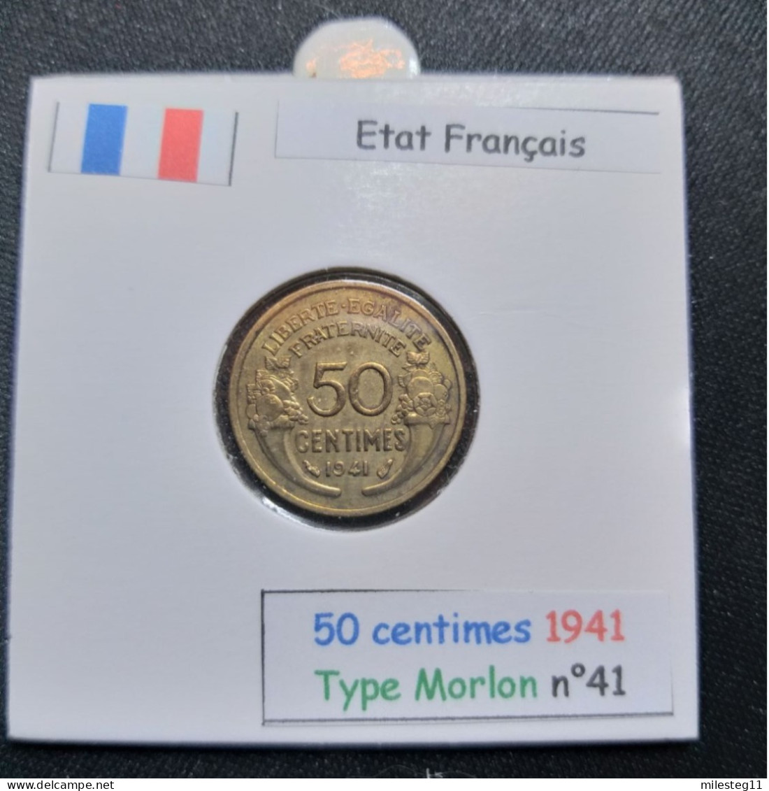 France 1941 50 Centimes Type Morlon (réf Gadoury N°423a) - 50 Centimes