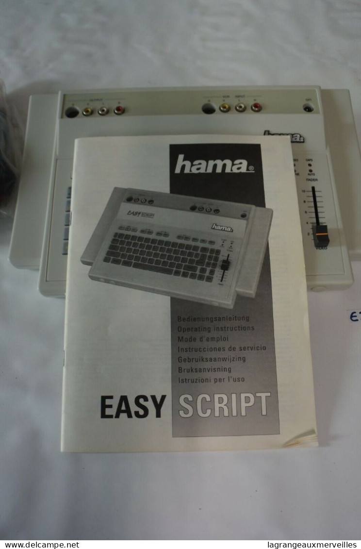 E2 Appareil Easy script - vintage - hama - collector - boite origine