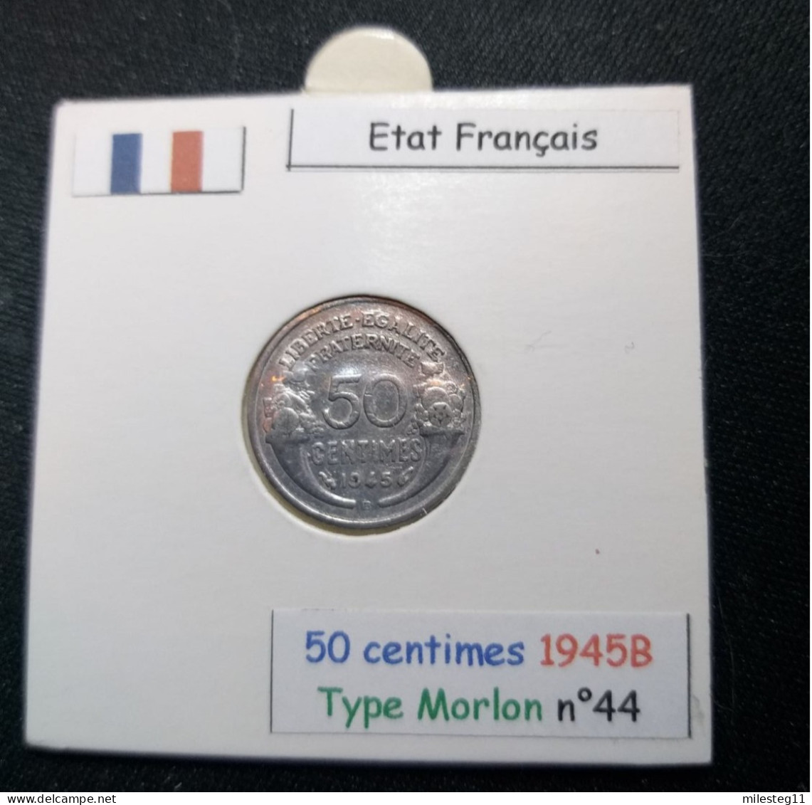 France 1945B 50 Centimes Type Morlon (réf Gadoury N°426a) - 50 Centimes